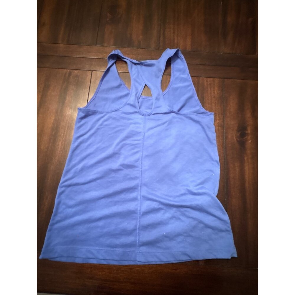 Nike Womens Dri-Fit Racerback Tank Top XS Blue Yellow Swoosh - Picture 3 of 7